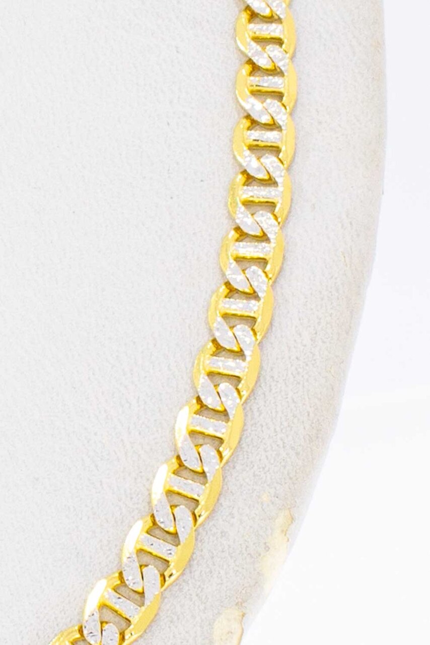 18 Karat bicolor Falkenauge Kette - 50,1 cm