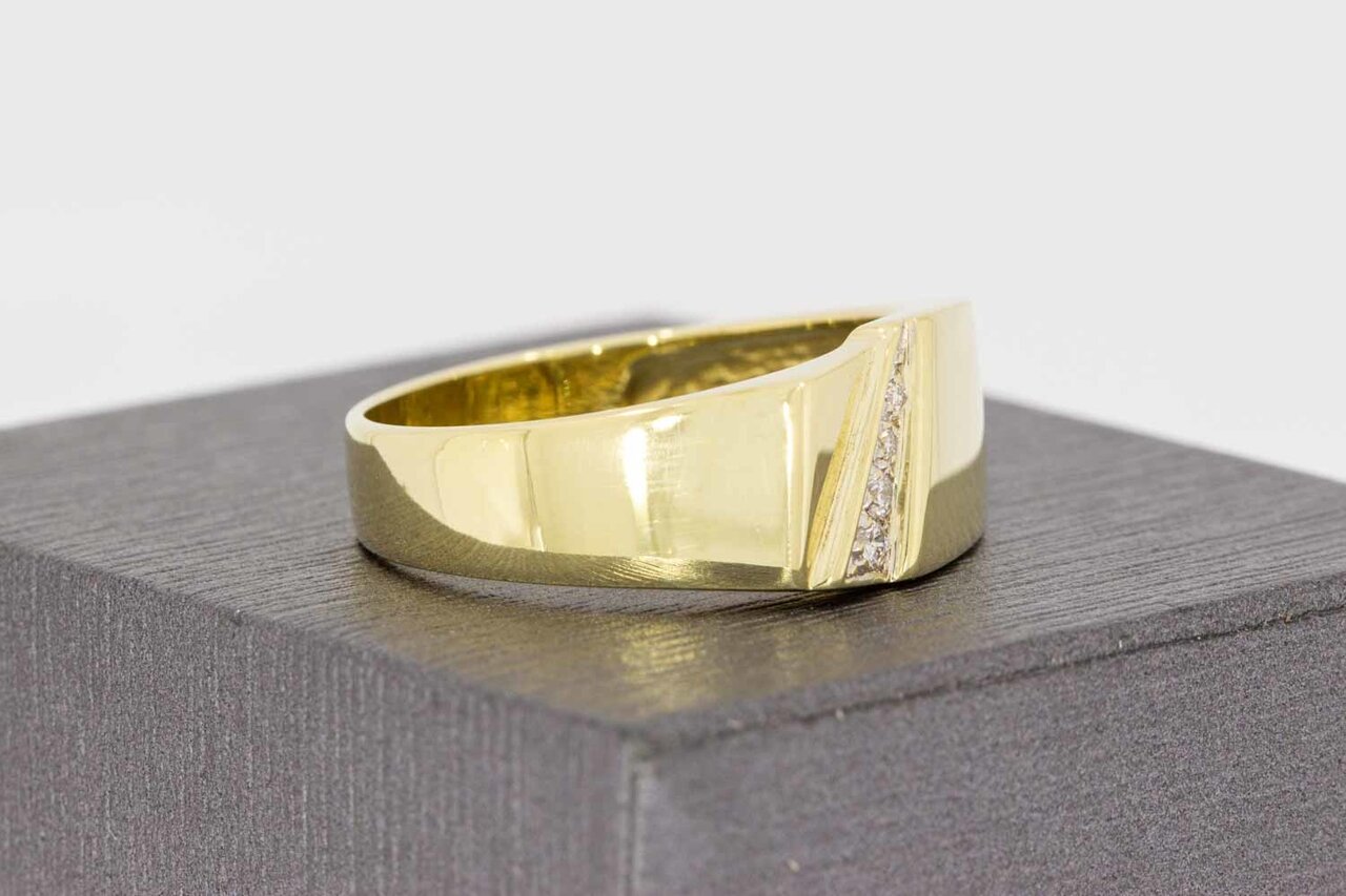 Diamant Ring Herren 585 Gold - 20,2 mm