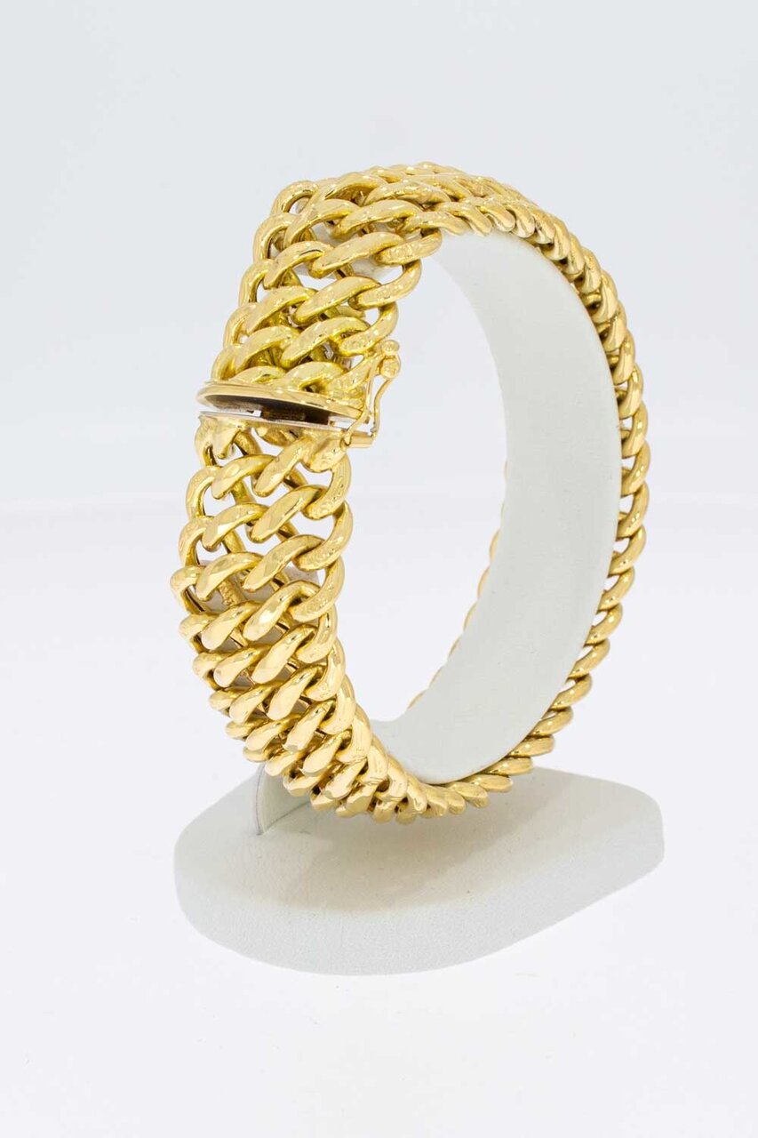 18 Karat Gelbgold Panzer Armband - 19,7 cm