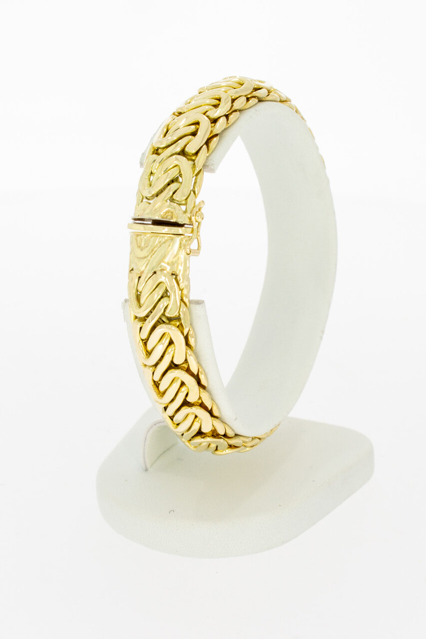 14 Karat Gold Breites Armband - 18,4 cm