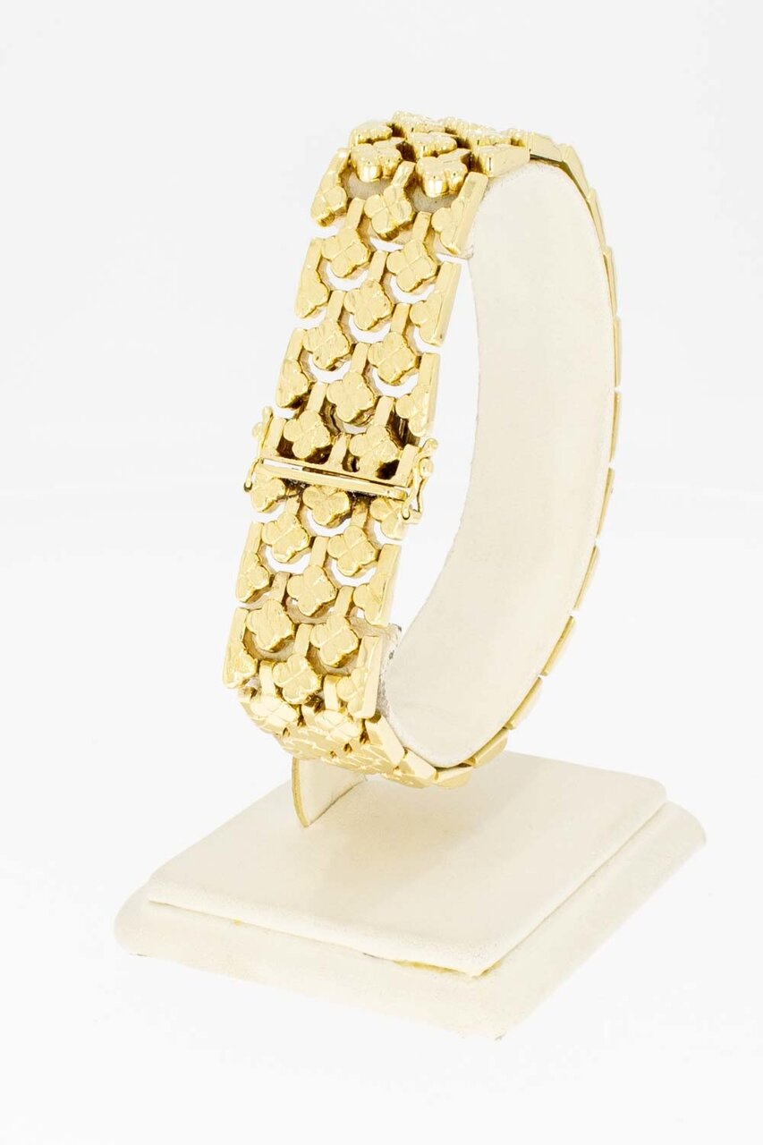 14 Karat Gold breites Retro Armband - 20,3 cm