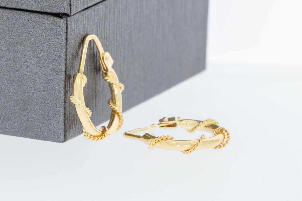 Damen Creolen 18 Karat Gold - 1,4 cm