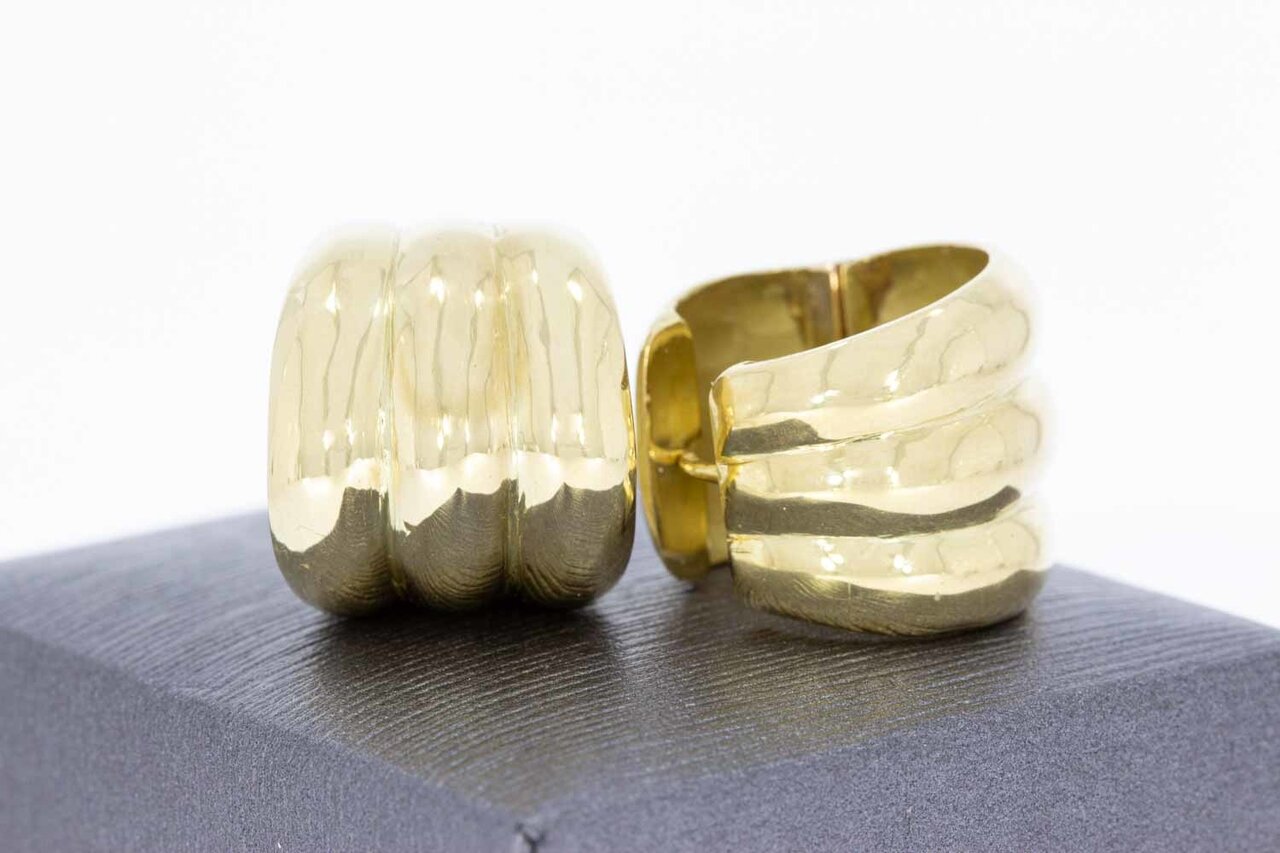 Kurvenreiche 585 Gold Creolen - 1,8 cm