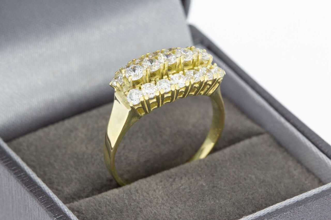 Goldring 14 Karat mit Zirkonia - 19,9 mm