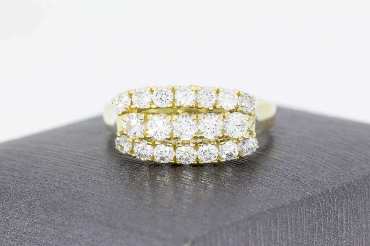 Goldring 14 Karat mit Zirkonia - 19,9 mm