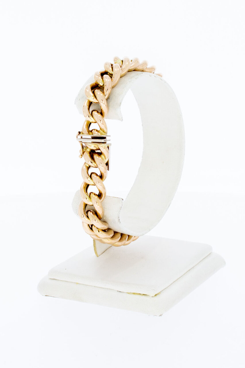 14 Karat Panzer Roségold Armband - 20 cm