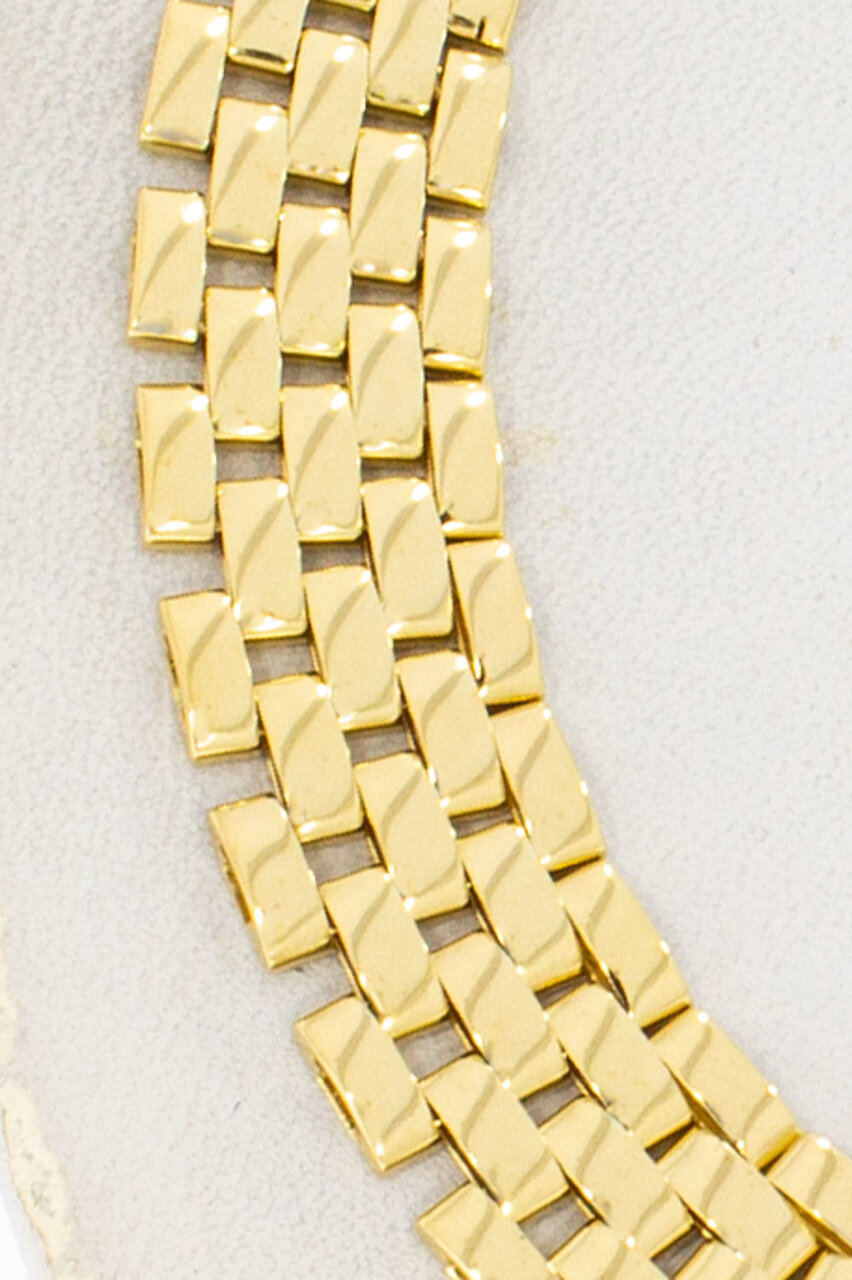 18 Karaat gouden Staafjes Collier - 45,9 cm