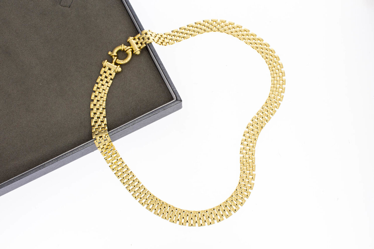 18 Karaat gouden Staafjes Collier - 45,9 cm