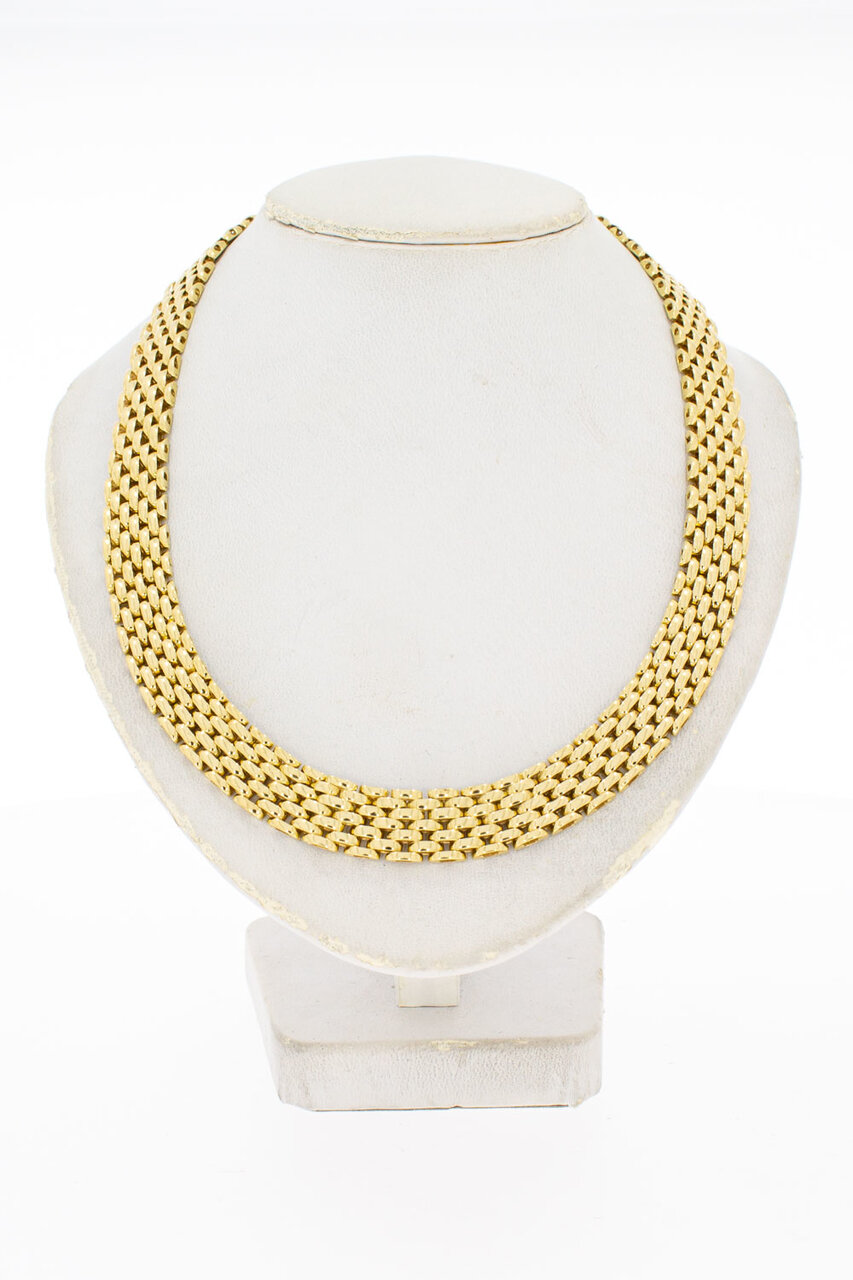 14 Karaat gouden Staafjes Collier - 44,2 cm