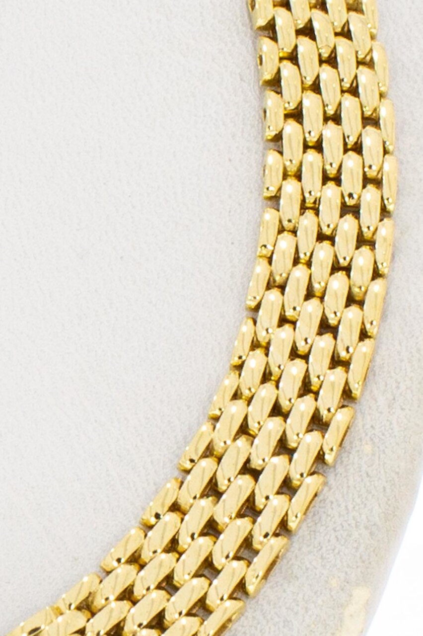 14 Karaat gouden Staafjes Collier - 44,2 cm