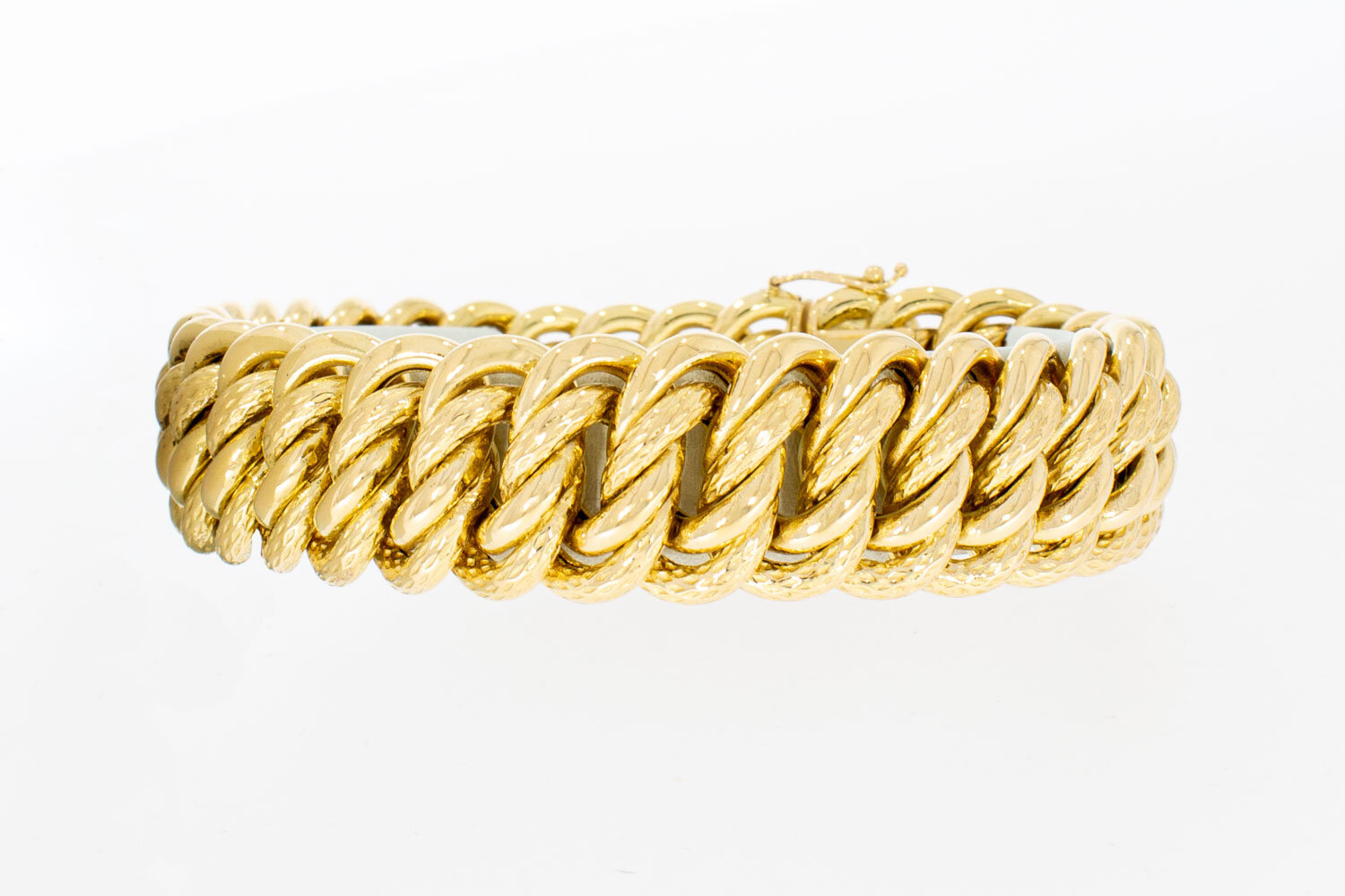 18 Karat Breites Männer Armband - 22,3 cm