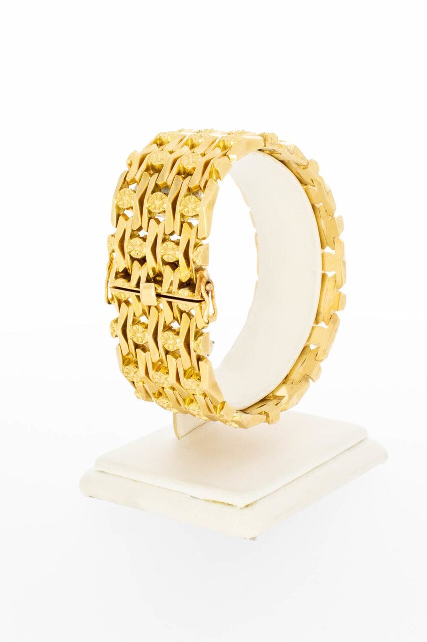 Gevlochten armband 18 Karaat goud - 19 cm