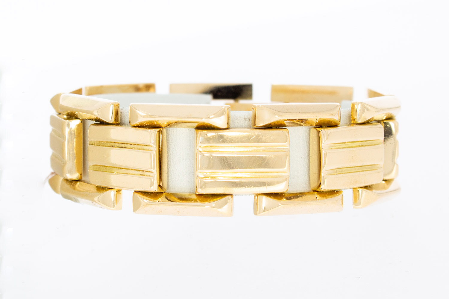18 Karaat gouden Staafjes armband - 19,2 cm
