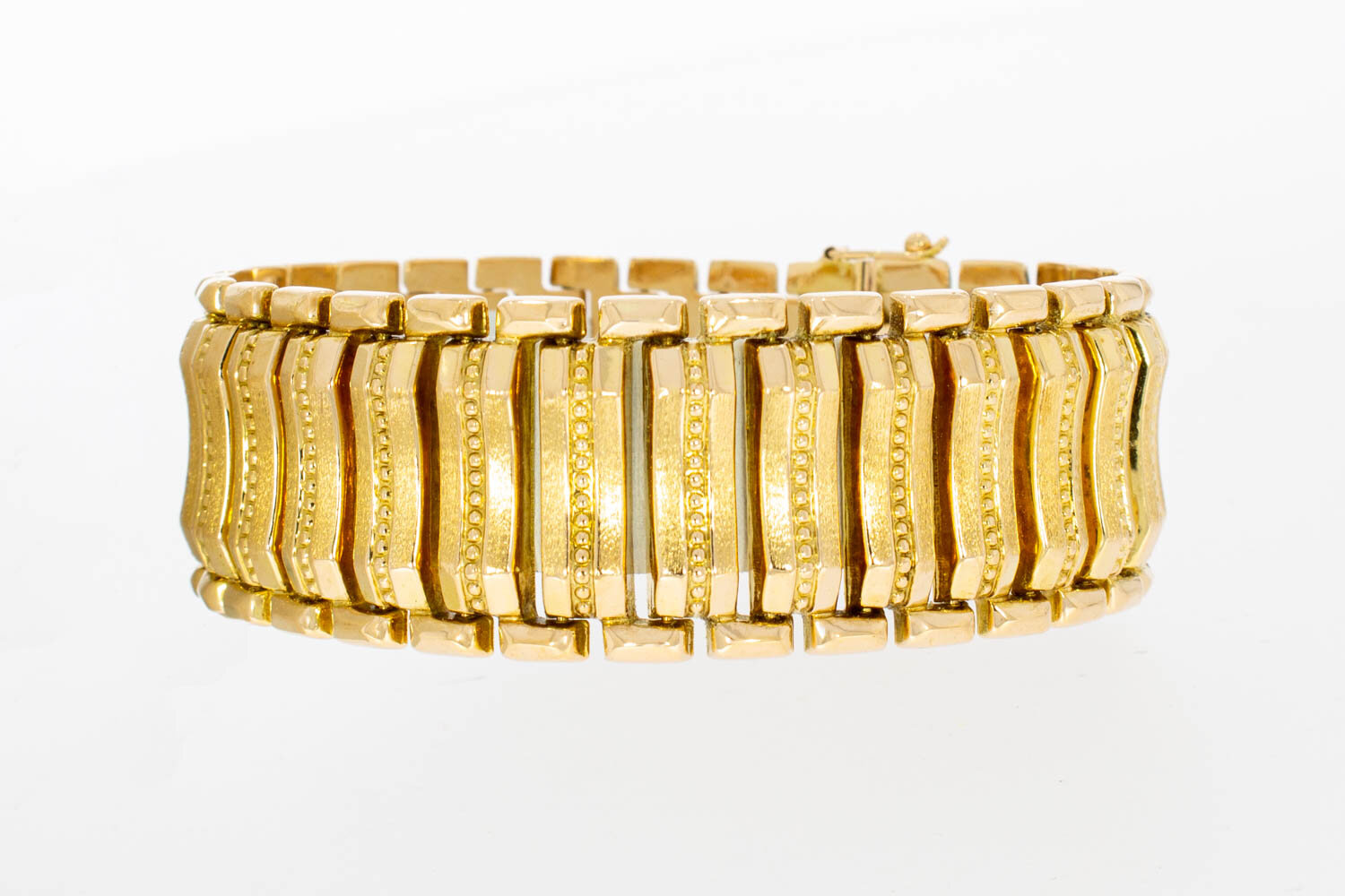 18 karaat gouden brede Armband - 19,4 cm