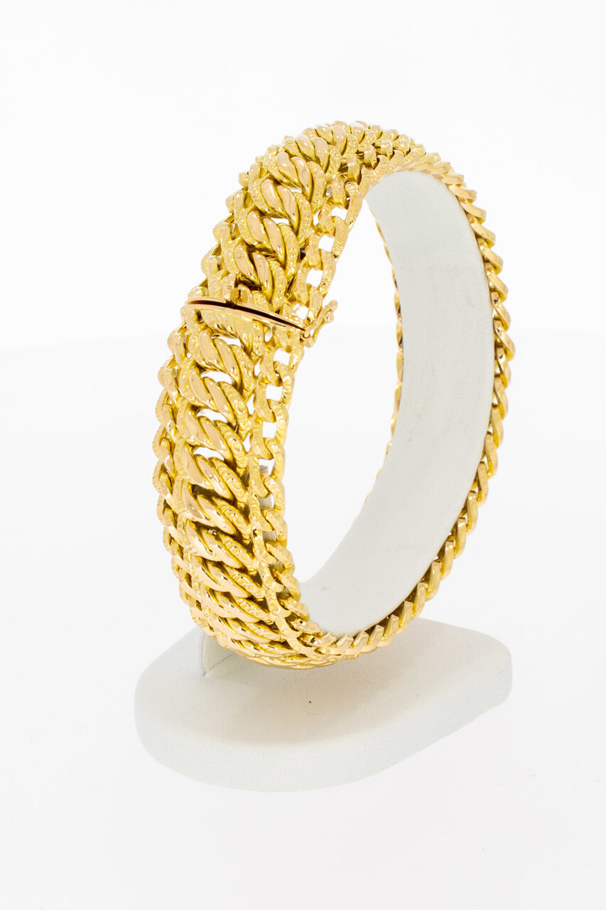 18 Karaat gevlochten armband - 21,3 cm