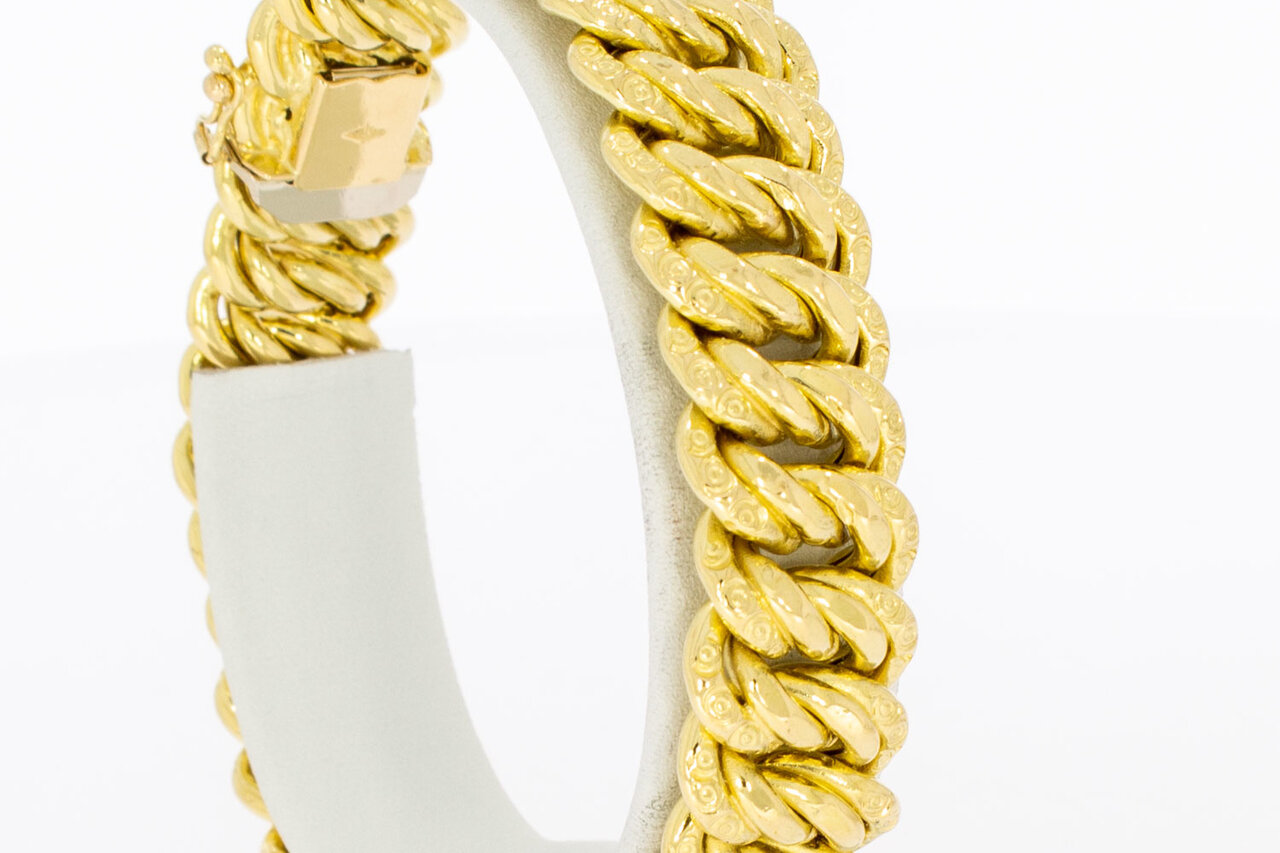 Gevlochten armband 18 Karaat - 20,4 cm