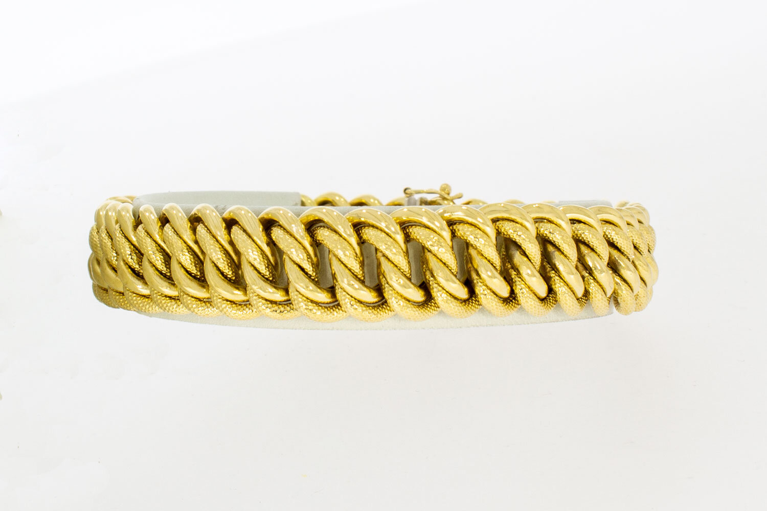 Gevlochten armband 18K goud - 21 cm