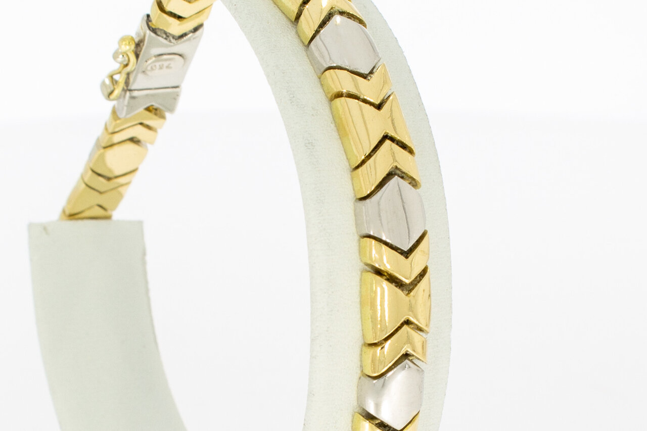 18 Karat bicolor Gold Armband - 20,7 cm