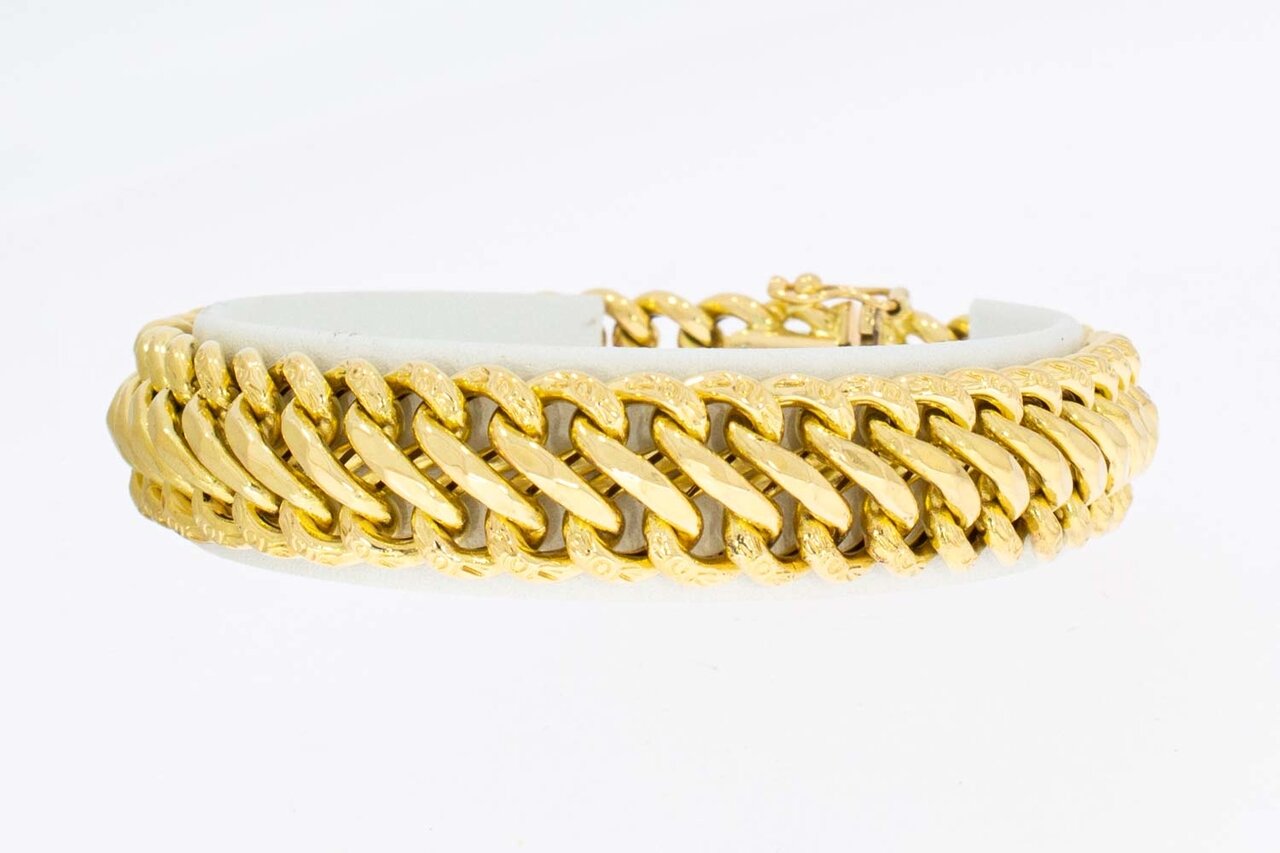18 Karaat gevlochten armband - 19,4 cm