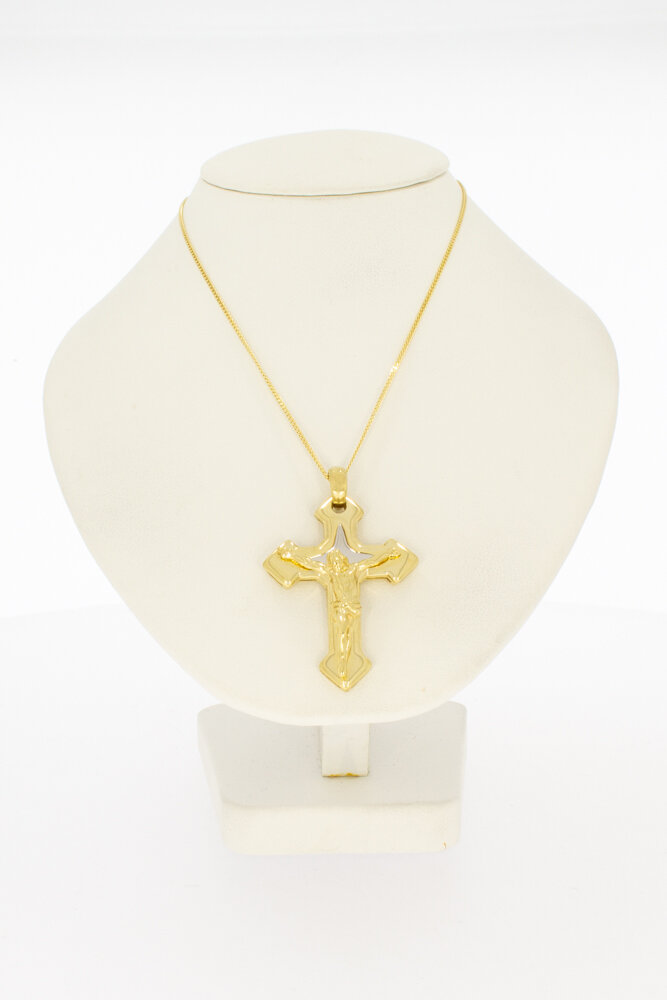18 karaat geel gouden Kruis - 3,8 cm