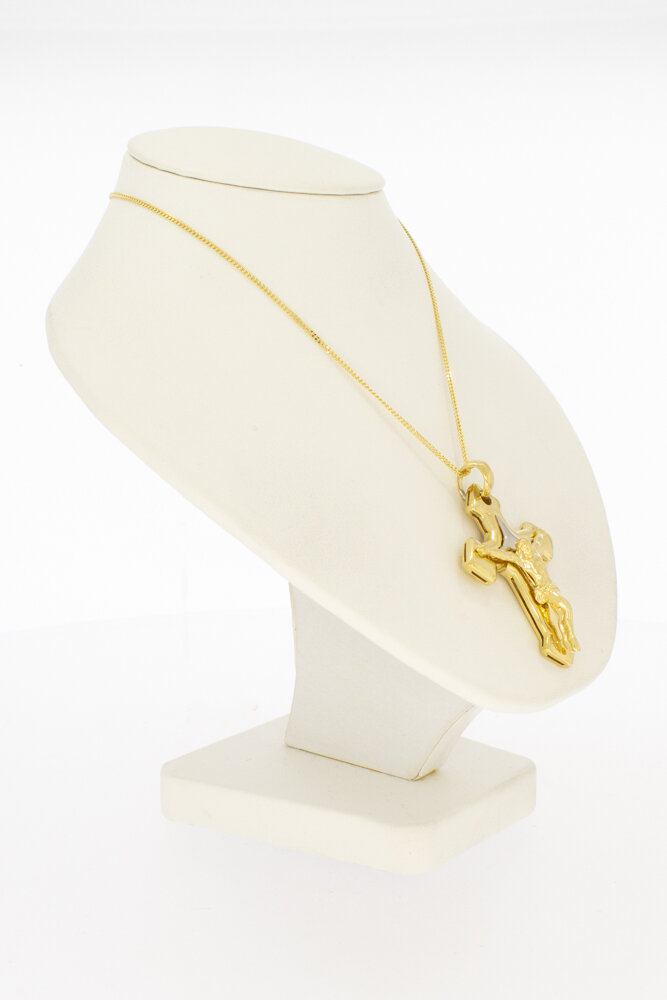 18 karaat geel gouden Kruis - 3,8 cm