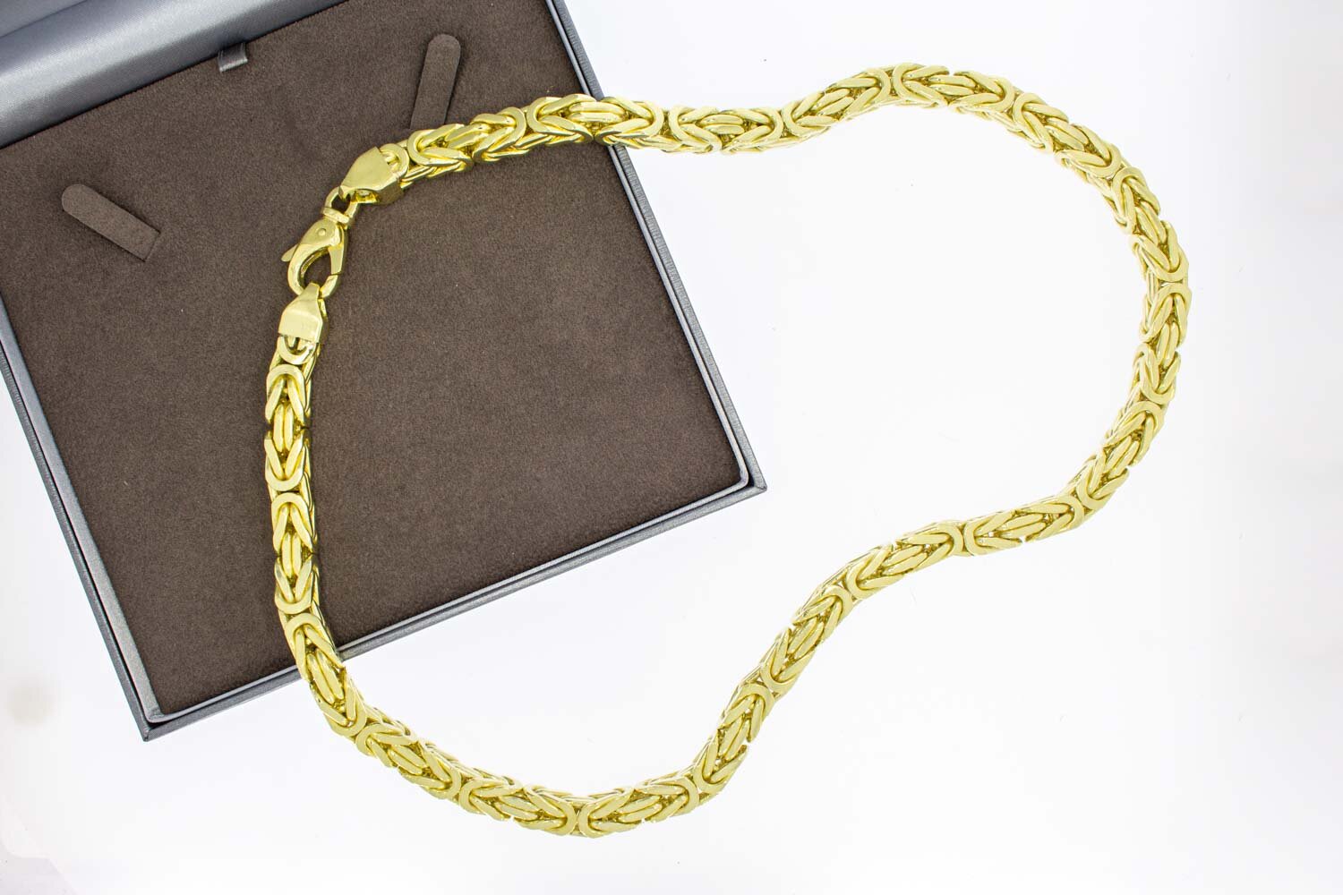 18 Karat Gold Byzantinische K&ouml;nigskette Herren - 65,1 cm