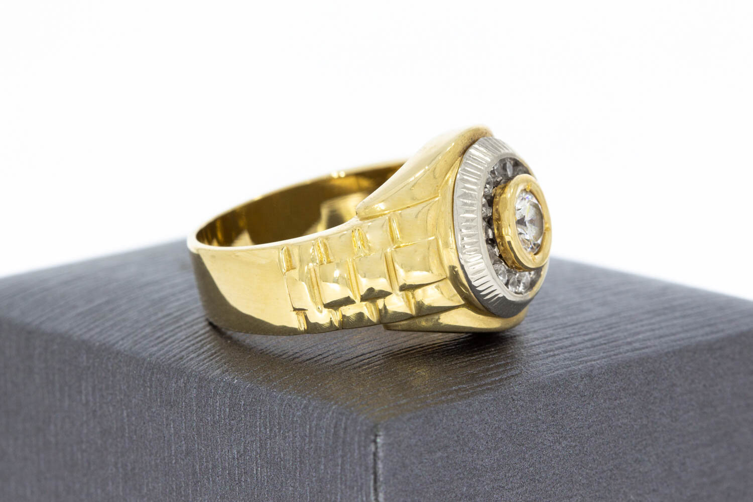 585 Gold Statement-Ring mit Zirkonia - Ringgr&ouml;&szlig;e 62, 11,1 g