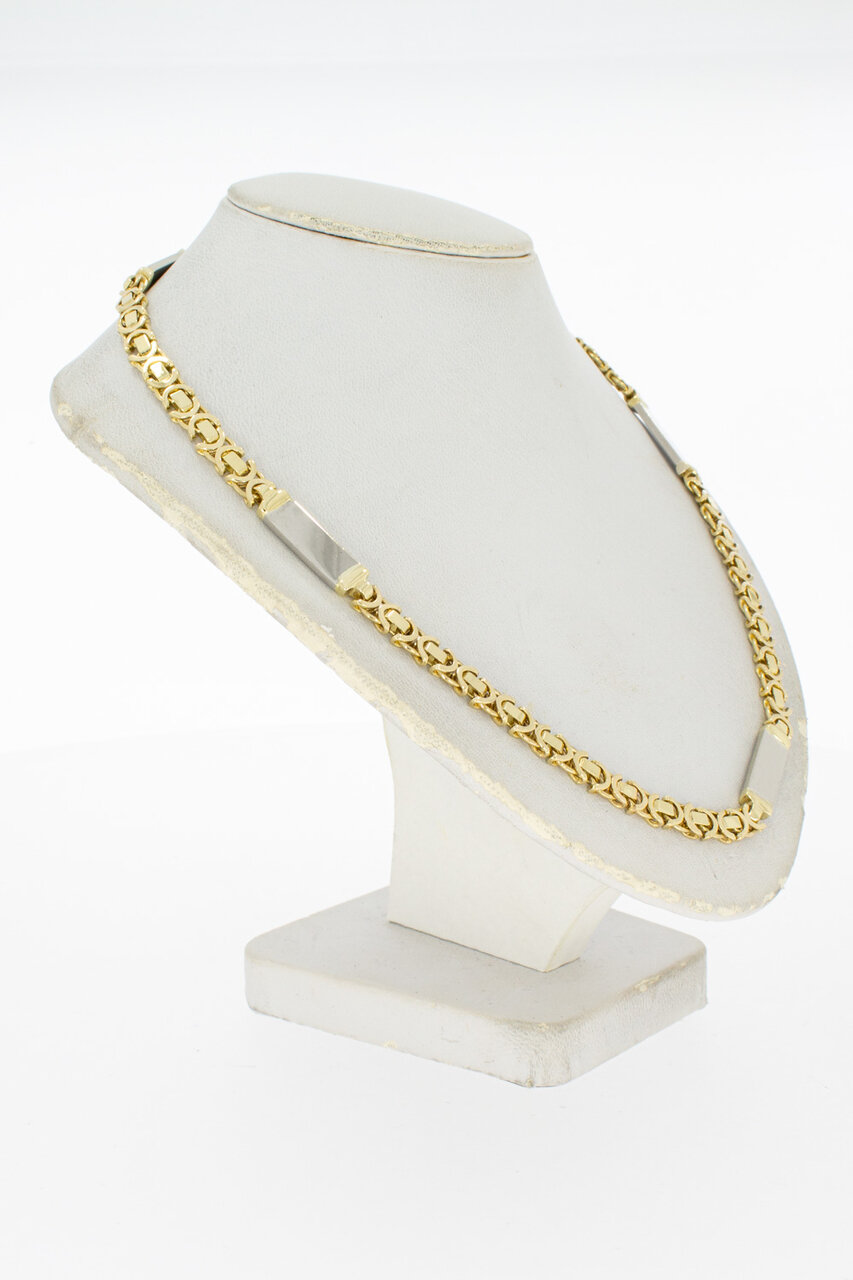 585 Bicolor-Gold K&ouml;nigskette - 42,9 cm