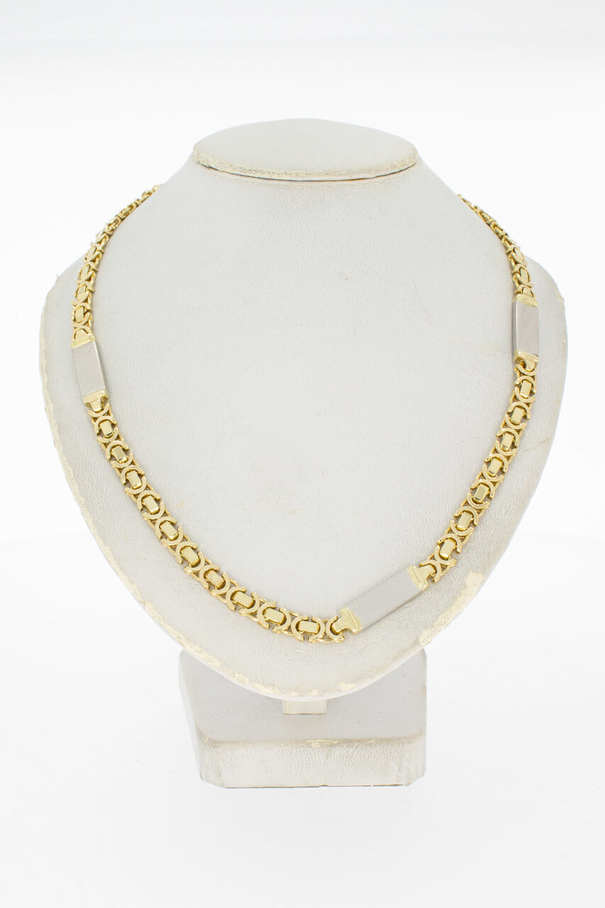 585 Bicolor-Gold K&ouml;nigskette - 42,9 cm