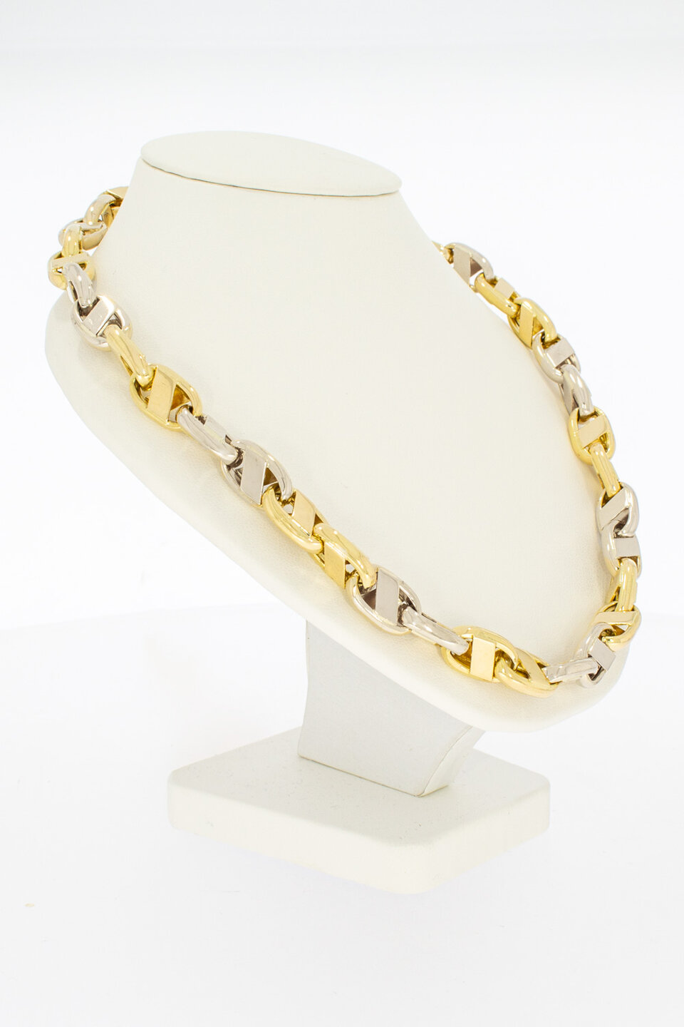 18 Karat Bicolor-Gold K&ouml;nigskette Magnum - 64 cm