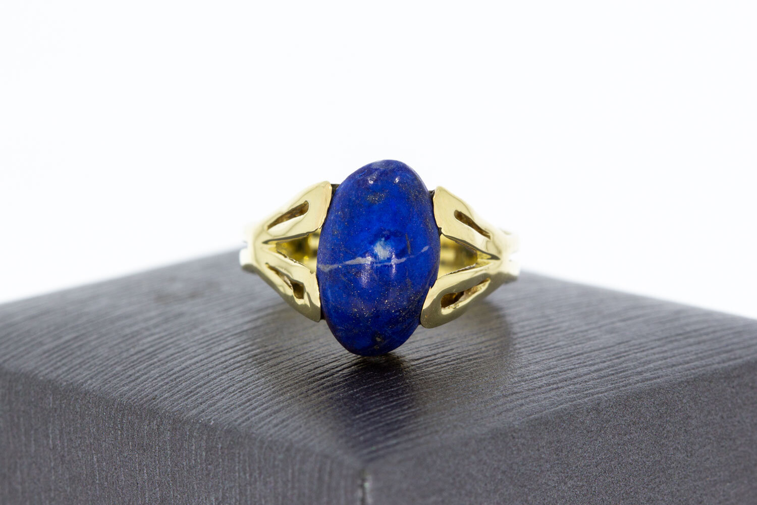 Vintage 585 Gold Ring Damen mit Lapislazuli - Ringgr&ouml;&szlig;e 57