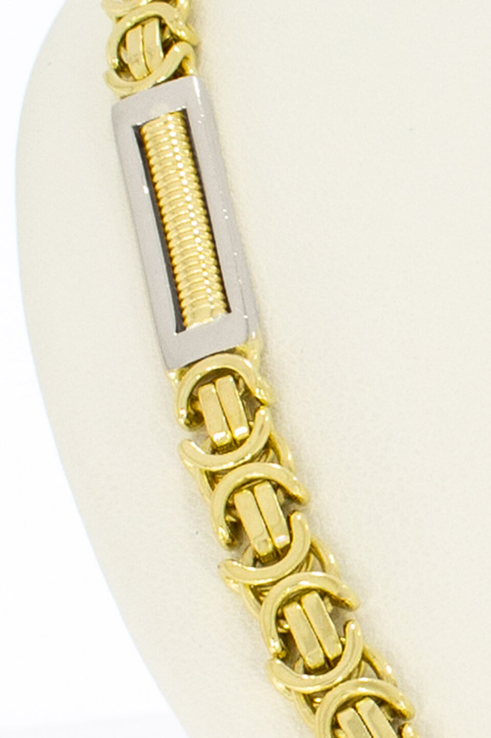 585 Bicolor-Gold K&ouml;nigskette Herren - 61,1 cm