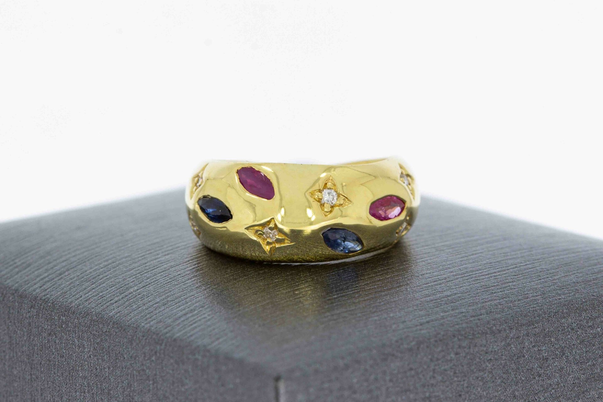 18 Karat Gold Pinky-Ring mit Saphir - Ringgr&ouml;&szlig;e 45