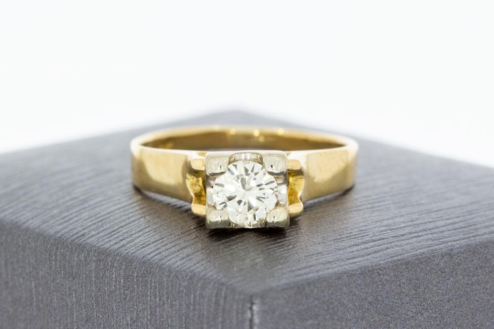 18 Karat Gold Solit&auml;rring mit Diamant - Ringgr&ouml;&szlig;e 55, 3,9 g