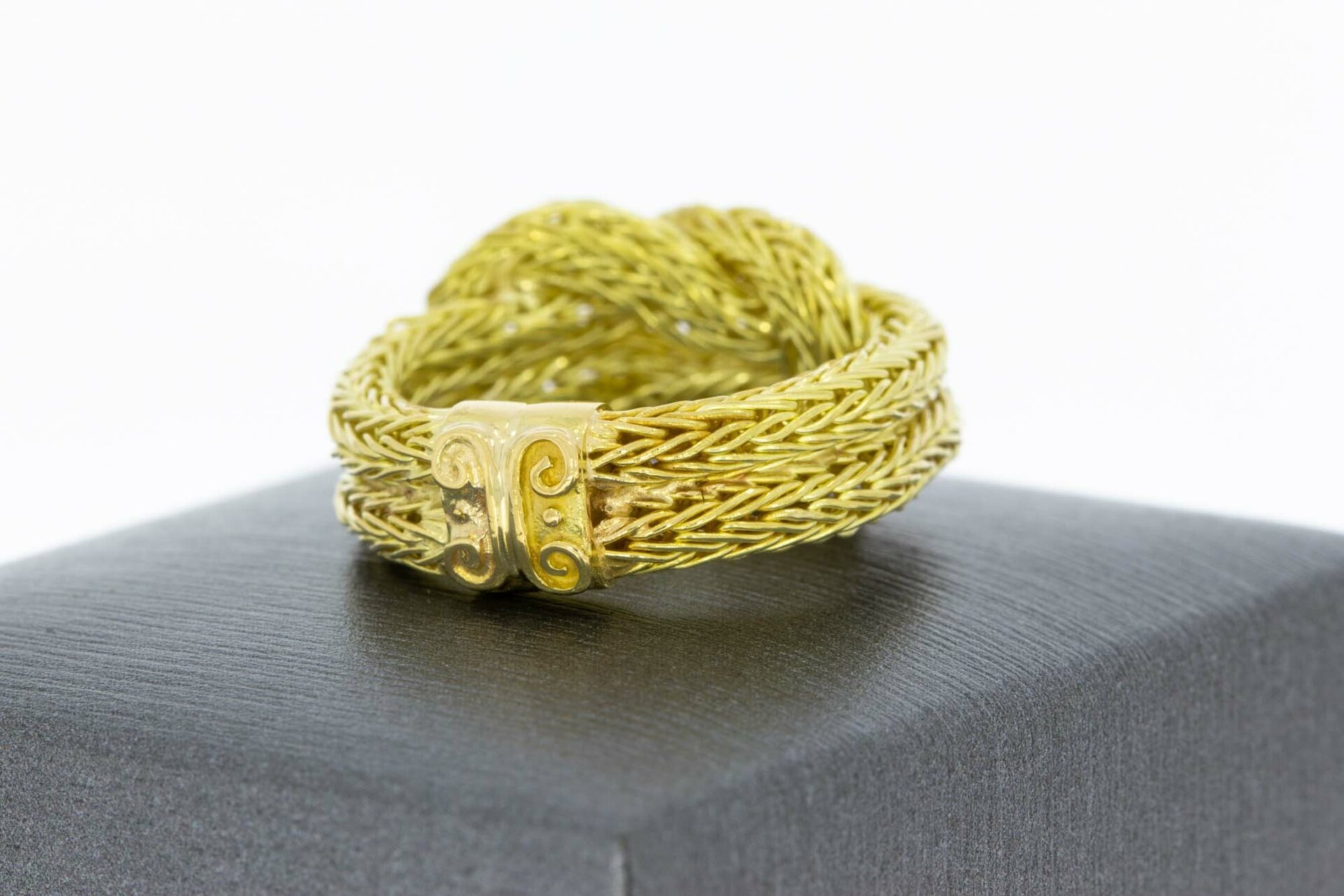 18 Karat Gold Statement-Ring Damen - Ringgr&ouml;&szlig;e 55