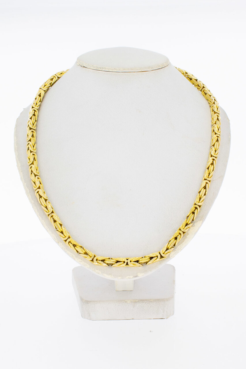 18 Karat Gold Byzantinische K&ouml;nigskette Herren - 52,7 cm
