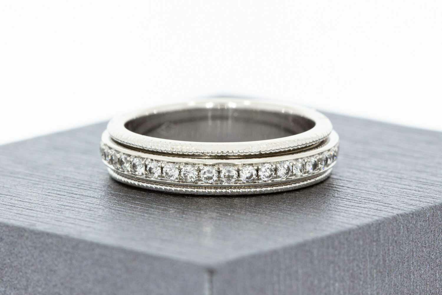 18 Karat Wei&szlig;gold Ring Damen mit Diamant - Ringgr&ouml;&szlig;e 52, 5 g