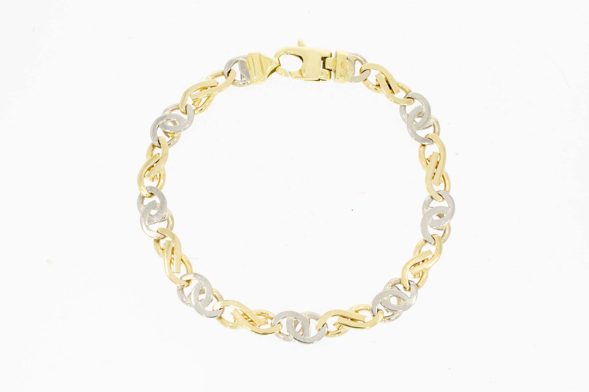 585 Bicolor-Gold K&ouml;nigsarmband - 23 cm, 27,7 g
