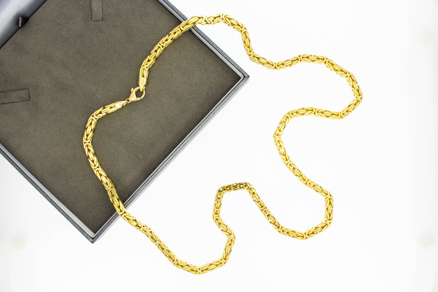 585 Gold Byzantinische K&ouml;nigskette Herren - 75,5 cm