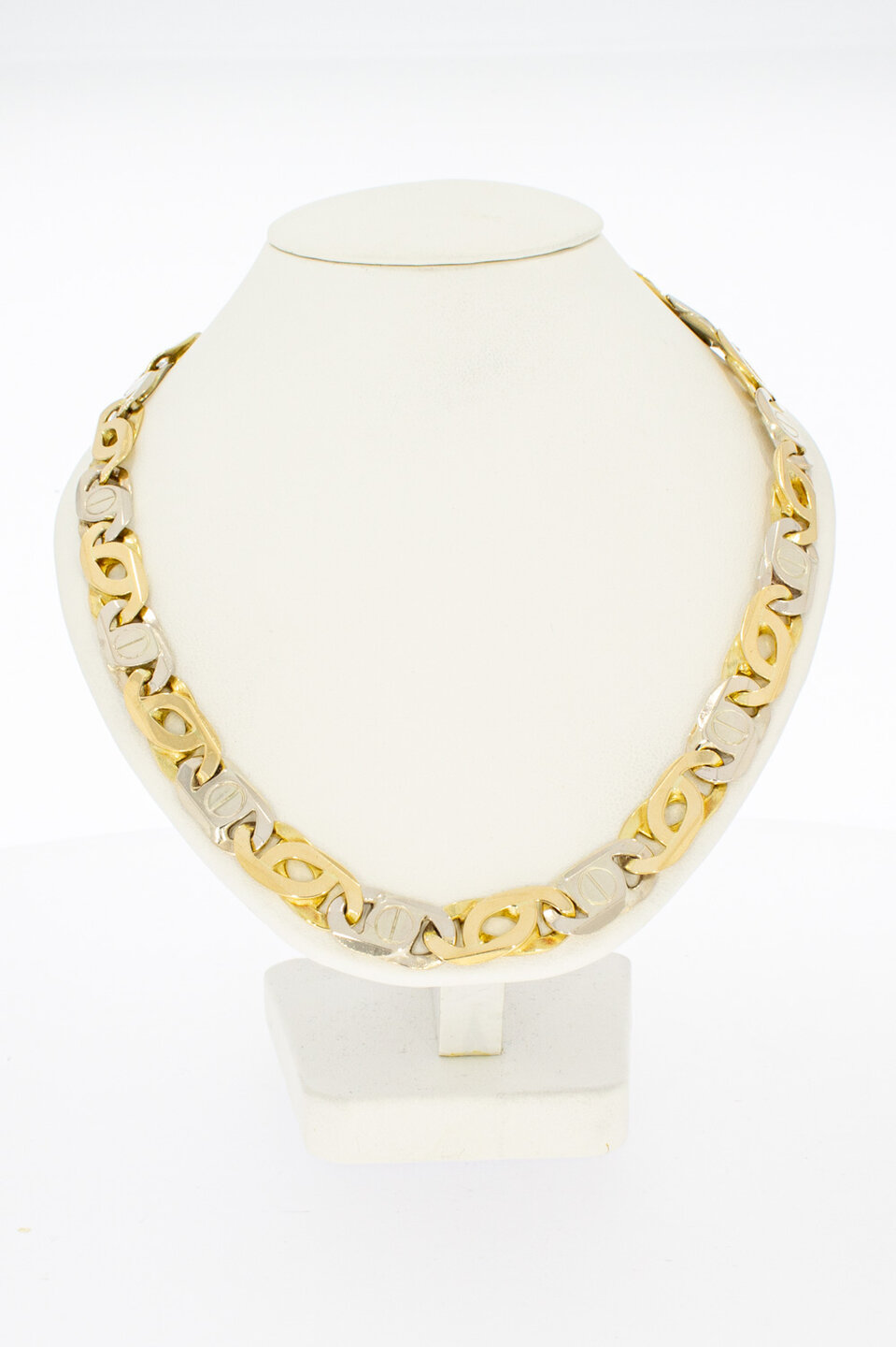 18 Karat Gold Falkenaugenkette Herren - 70,5 cm