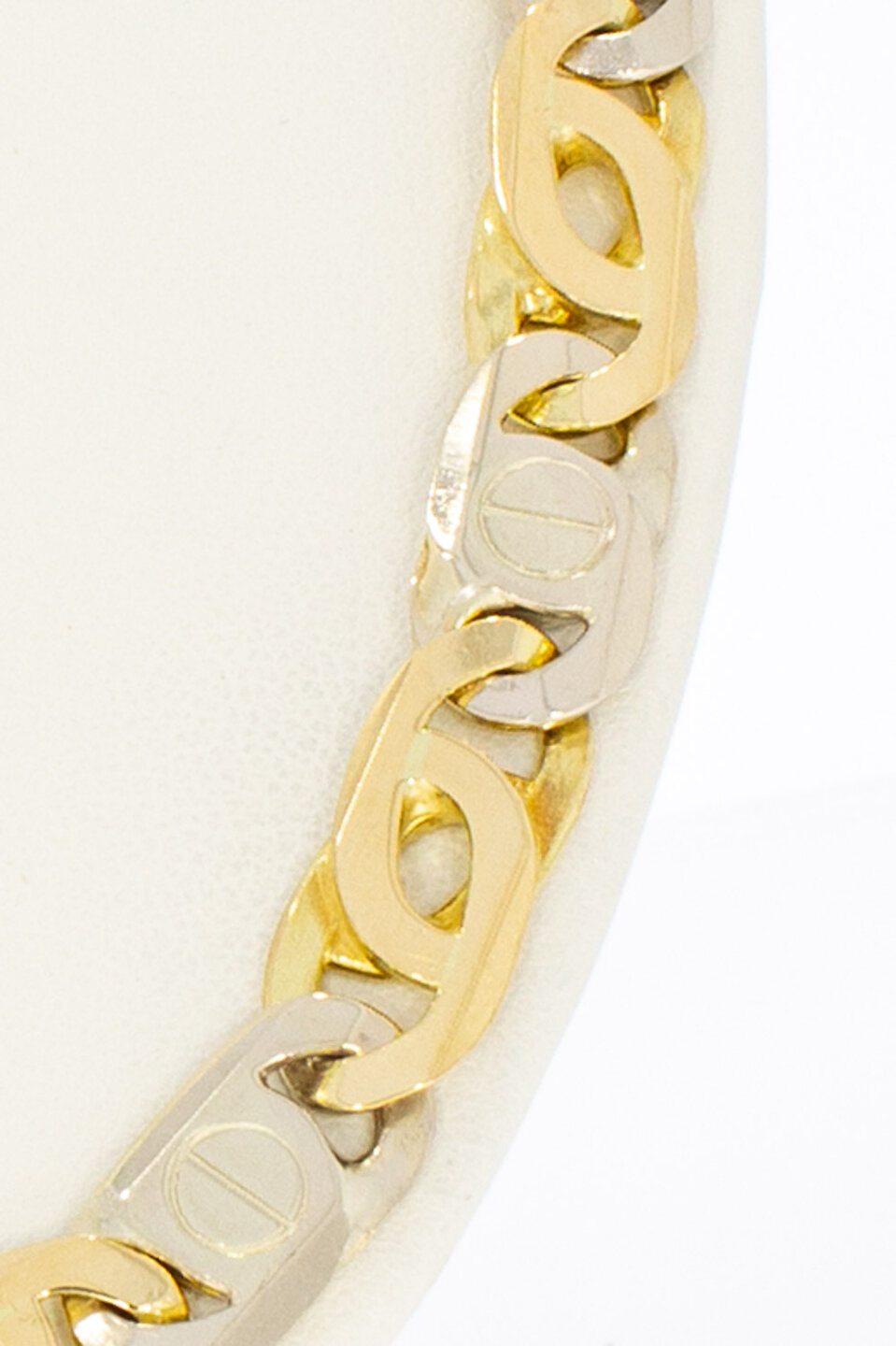 18 Karat Gold Falkenaugenkette Herren - 70,5 cm