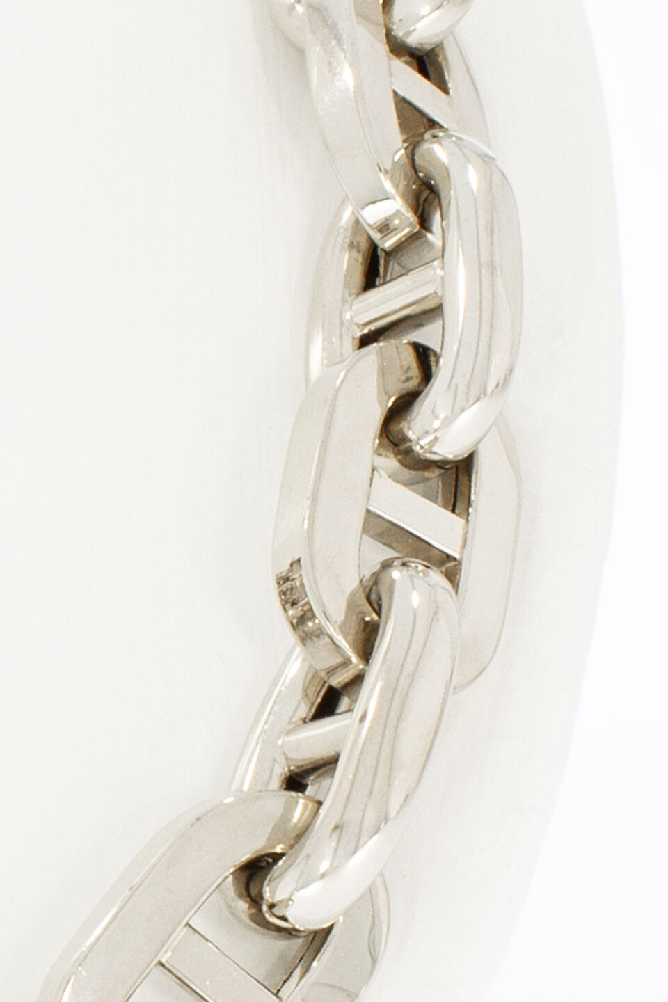 18 Karat Wei&szlig;gold Ankerkette Herren - 75 cm