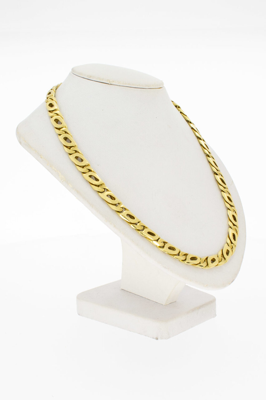 585 Gold Falkenaugenkette - 55,5 cm