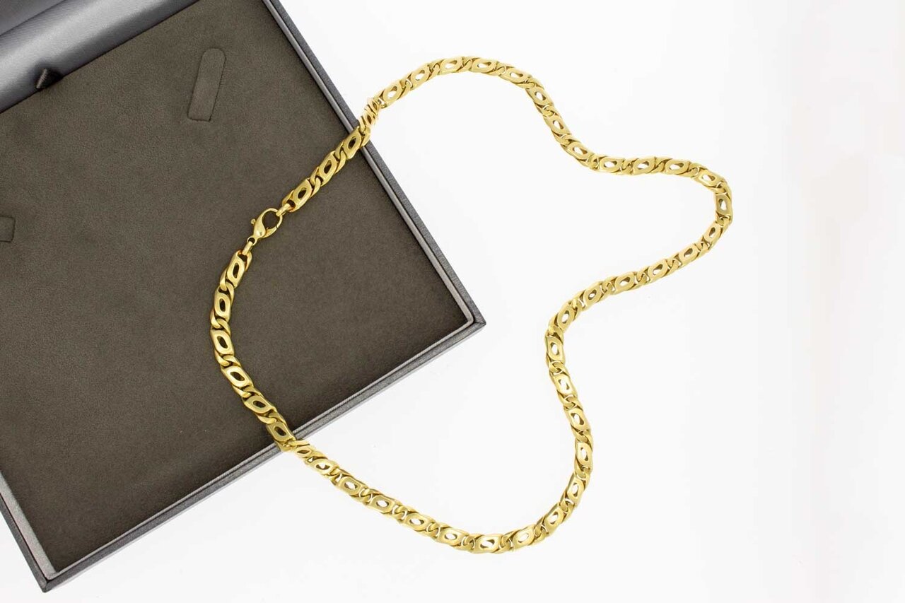 585 Gold Falkenaugenkette - 55,5 cm
