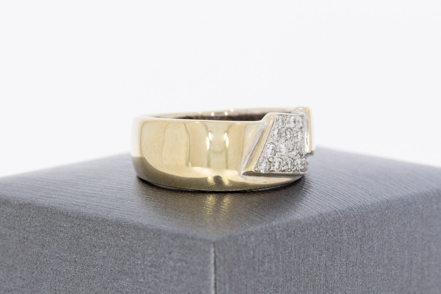 18 Karat Gold Ring Damen mit Diamant 0,15 ct - Ringgr&ouml;&szlig;e 59