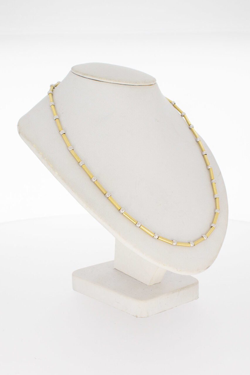 585 Bicolor-Gold St&auml;bchenkette - 45,3 cm