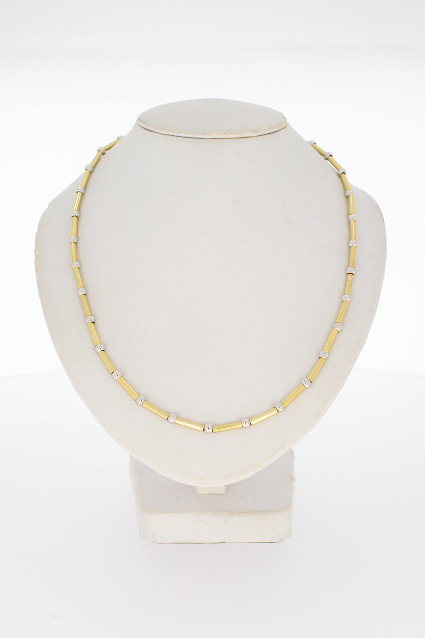 585 Bicolor-Gold St&auml;bchenkette - 45,3 cm