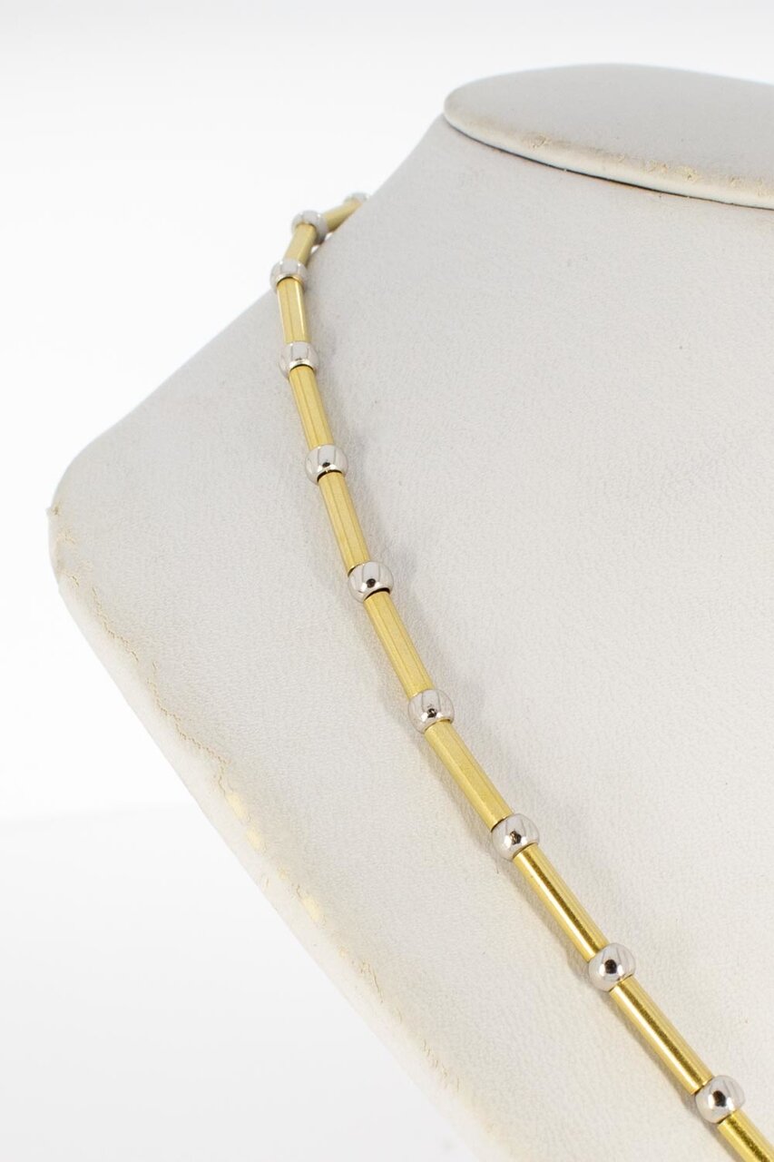 585 Bicolor-Gold St&auml;bchenkette - 45,3 cm