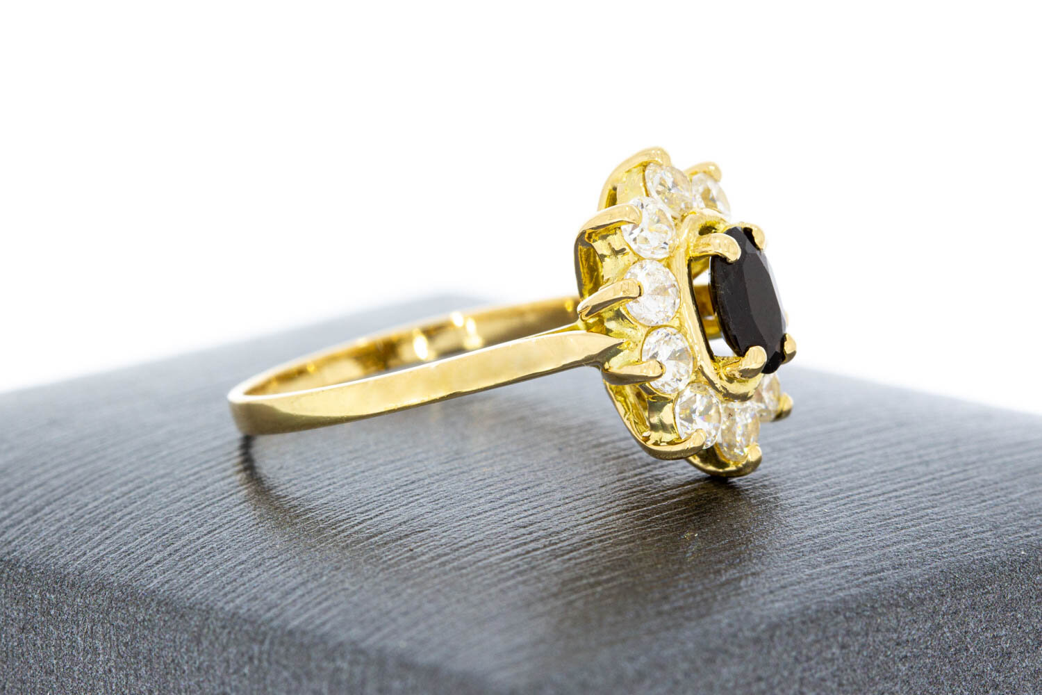 18 Karat Gold Ring Damen mit Saphir - Ringgr&ouml;&szlig;e 56