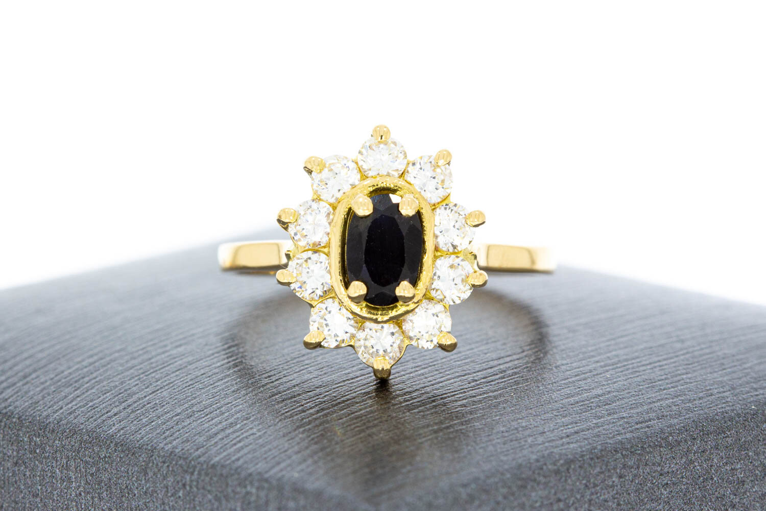 18 Karat Gold Ring Damen mit Saphir - Ringgr&ouml;&szlig;e 56